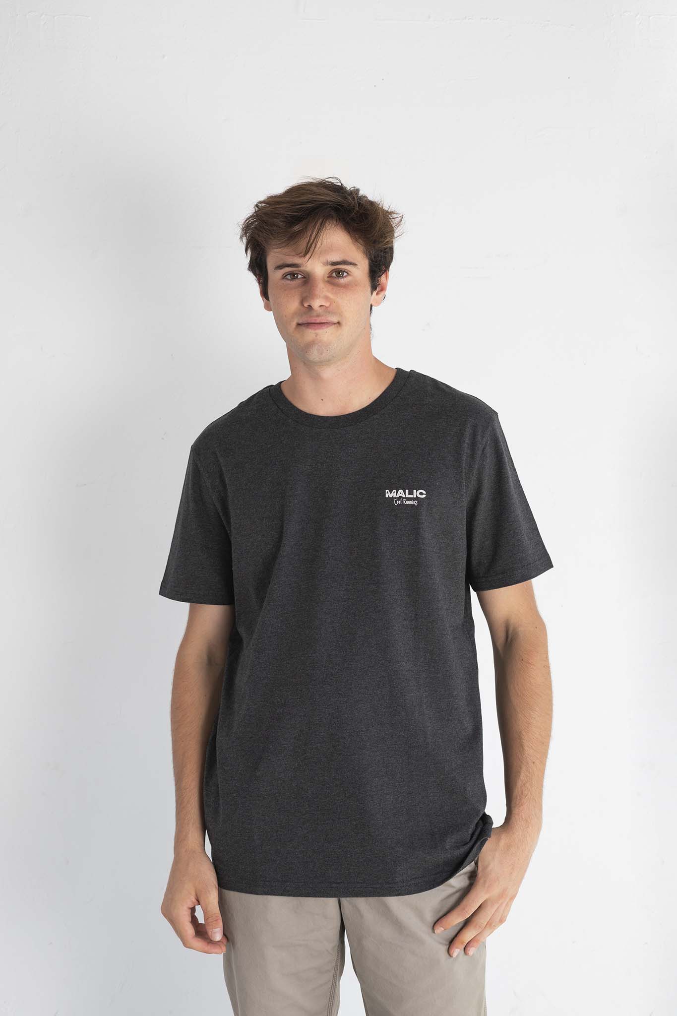 Camiseta COOL RUNNIN'S mellange gris oscuro
