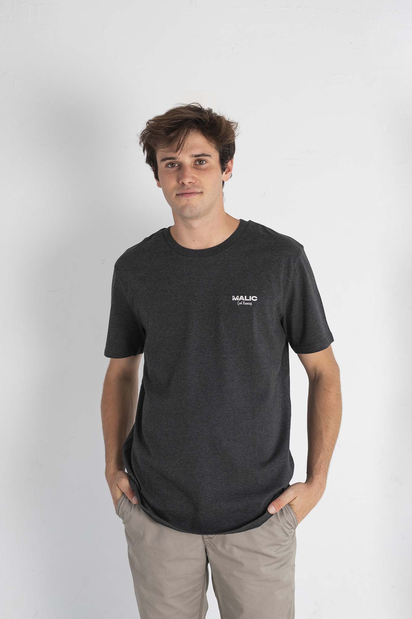 Camiseta COOL RUNNIN'S mellange gris oscuro