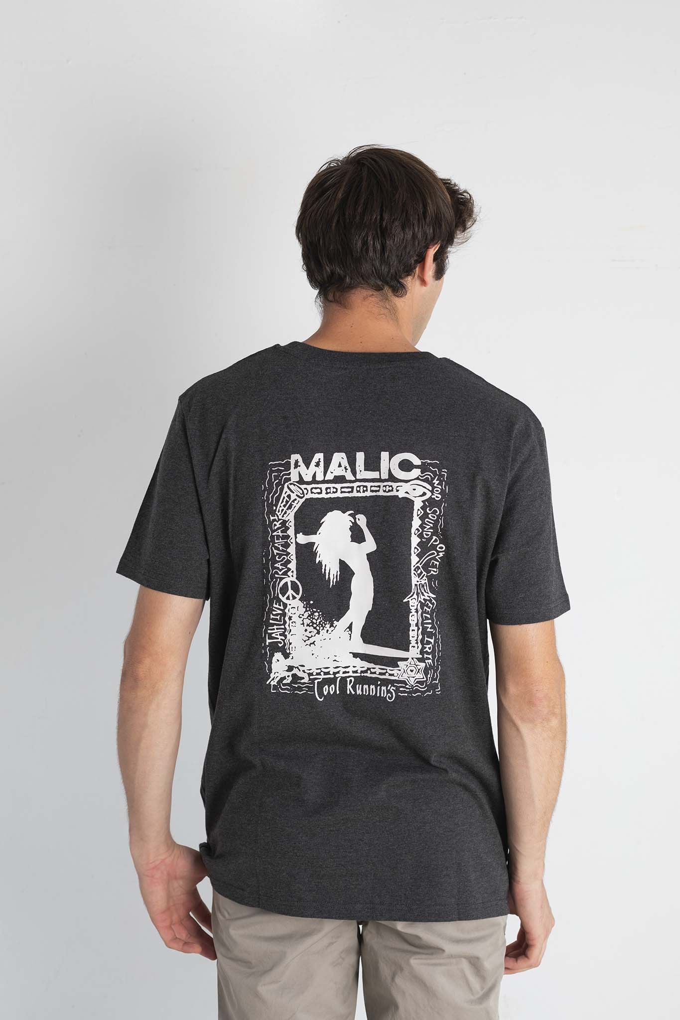 Camiseta COOL RUNNIN'S mellange gris oscuro
