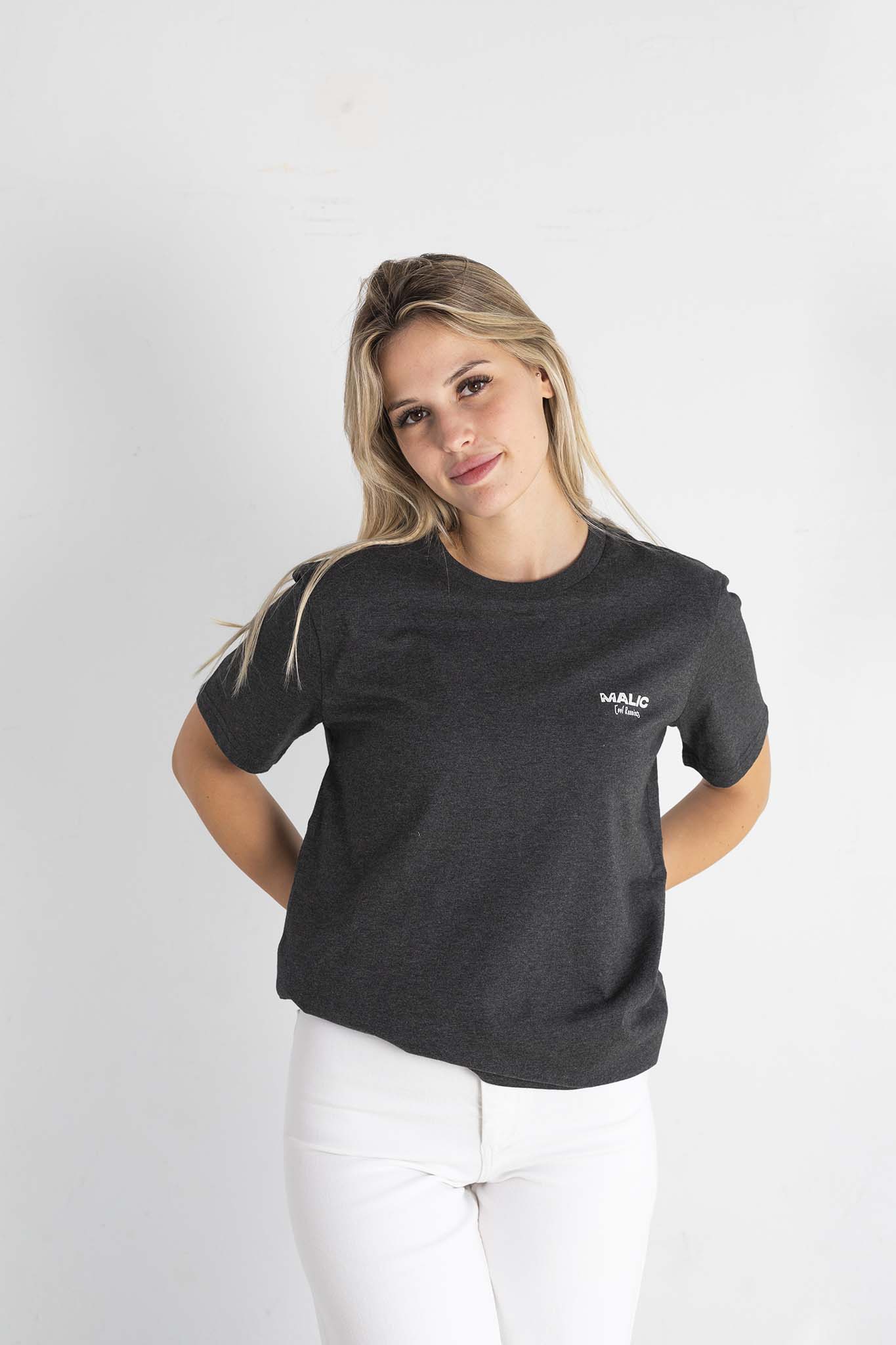 Camiseta COOL RUNNIN'S mellange gris oscuro