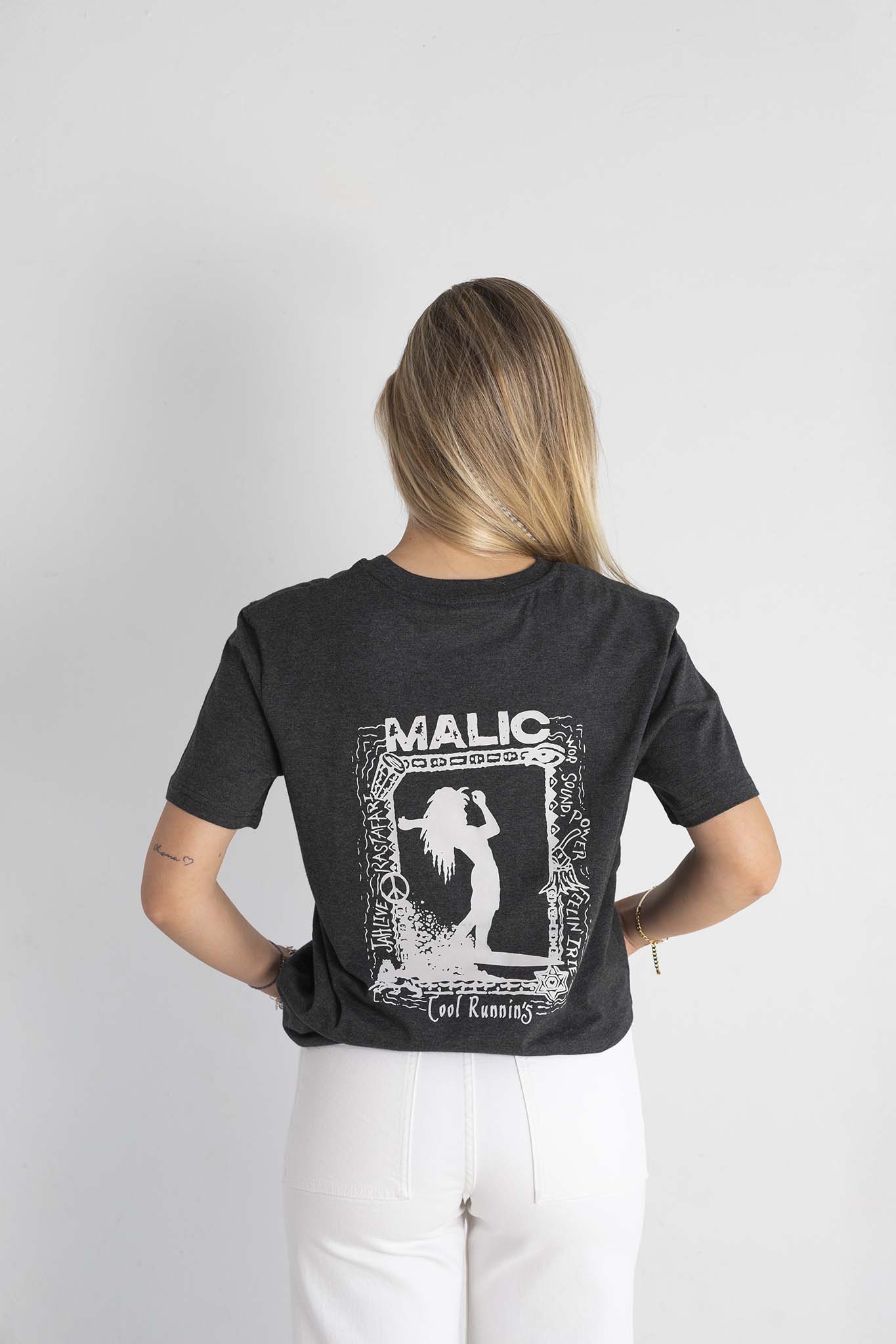 Camiseta COOL RUNNIN'S mellange gris oscuro