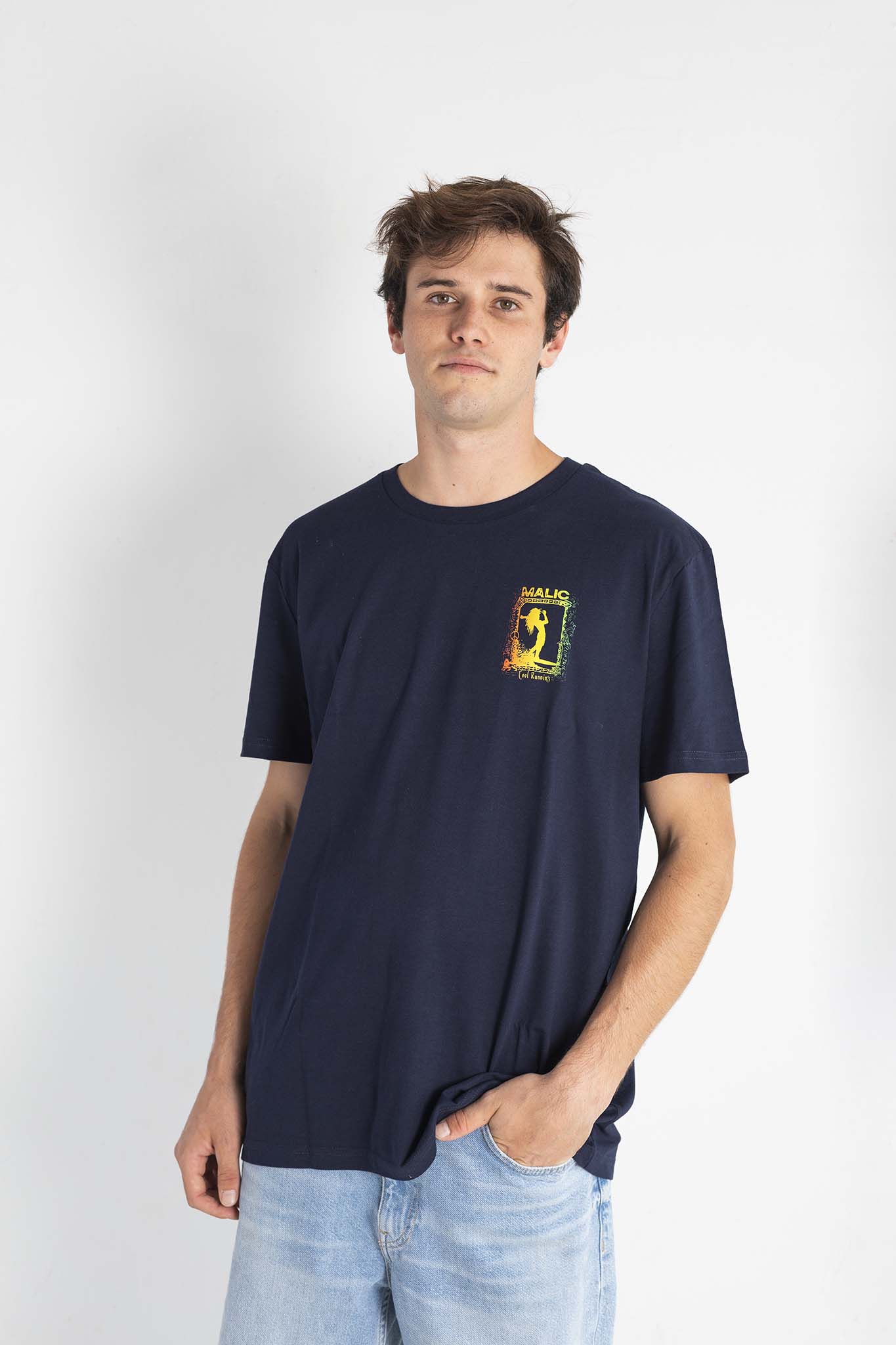 Camiseta COOL RUNNIN'S TRIBE azul marino