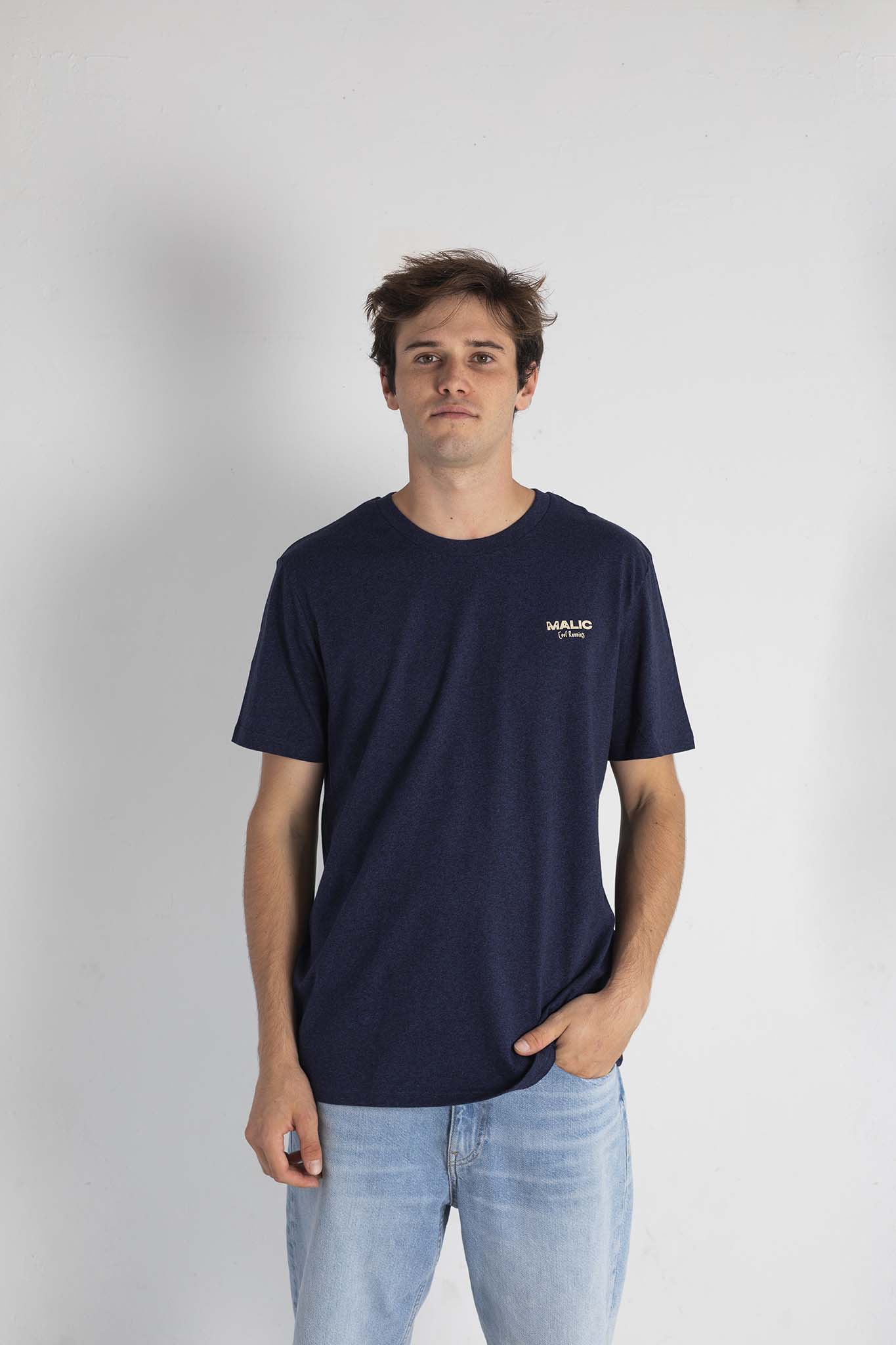 Camiseta COOL RUNNIN'S mellange marino