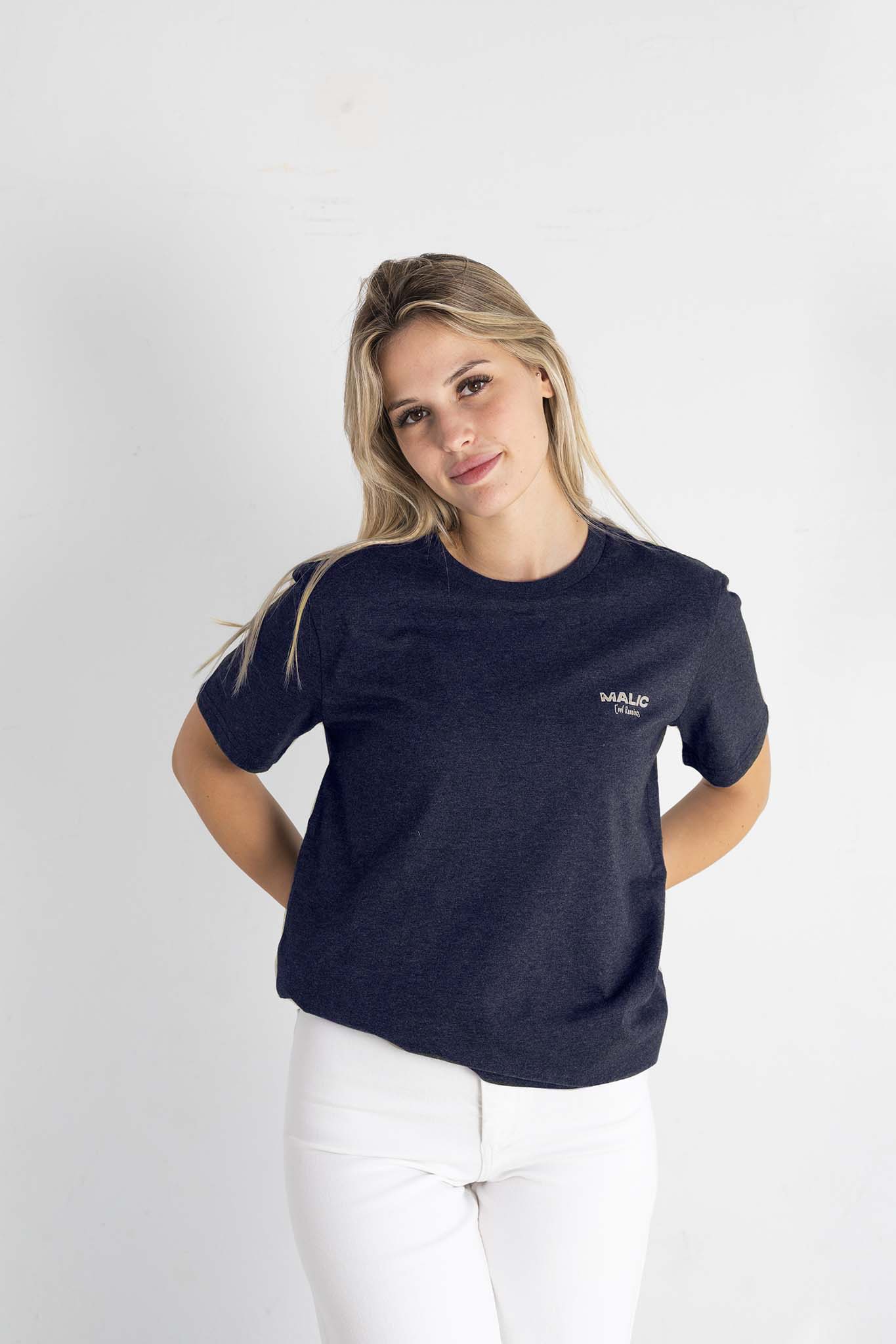 Camiseta COOL RUNNIN'S mellange marino