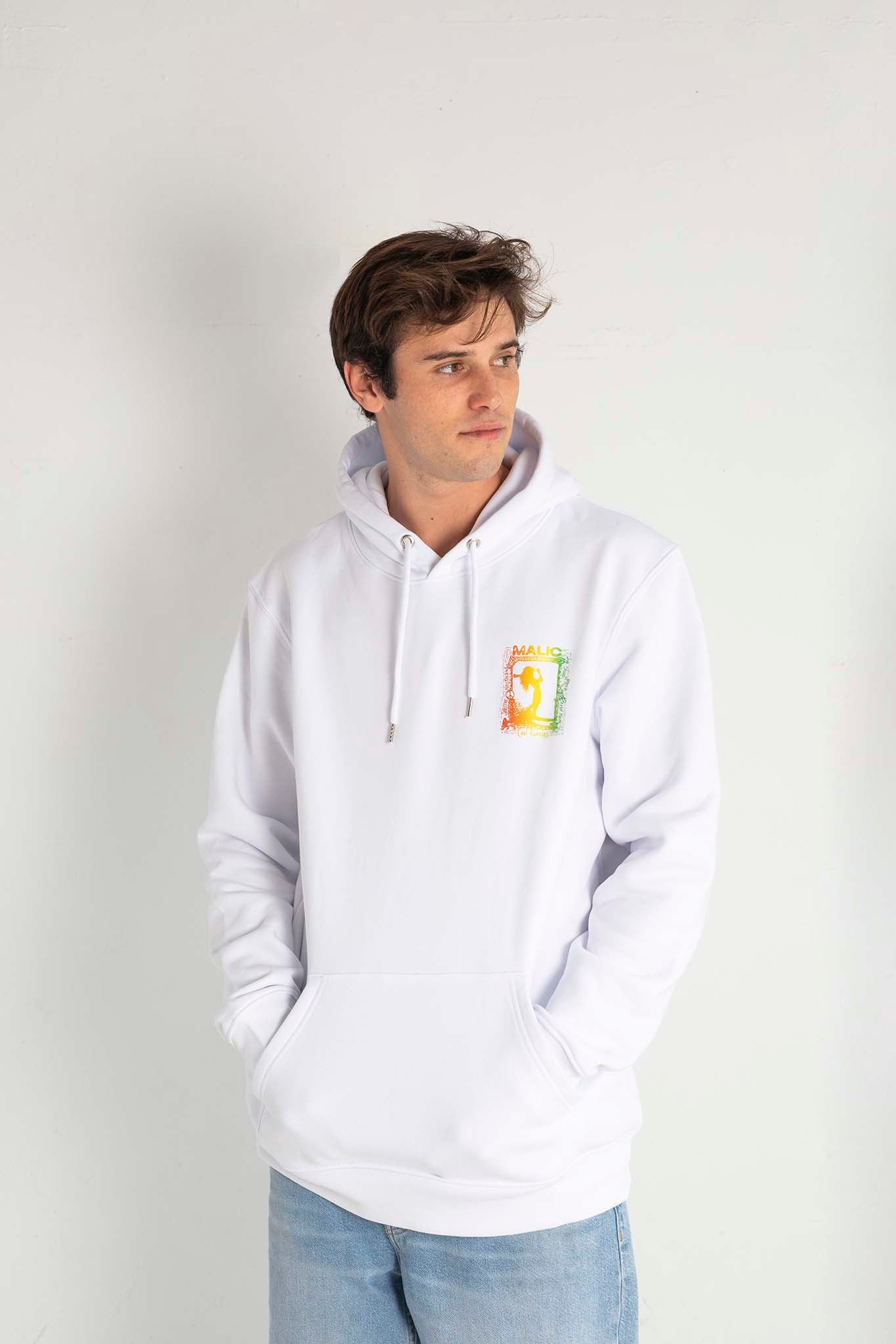 Hoodie COOL RUNNIN'S TRIBE blanca