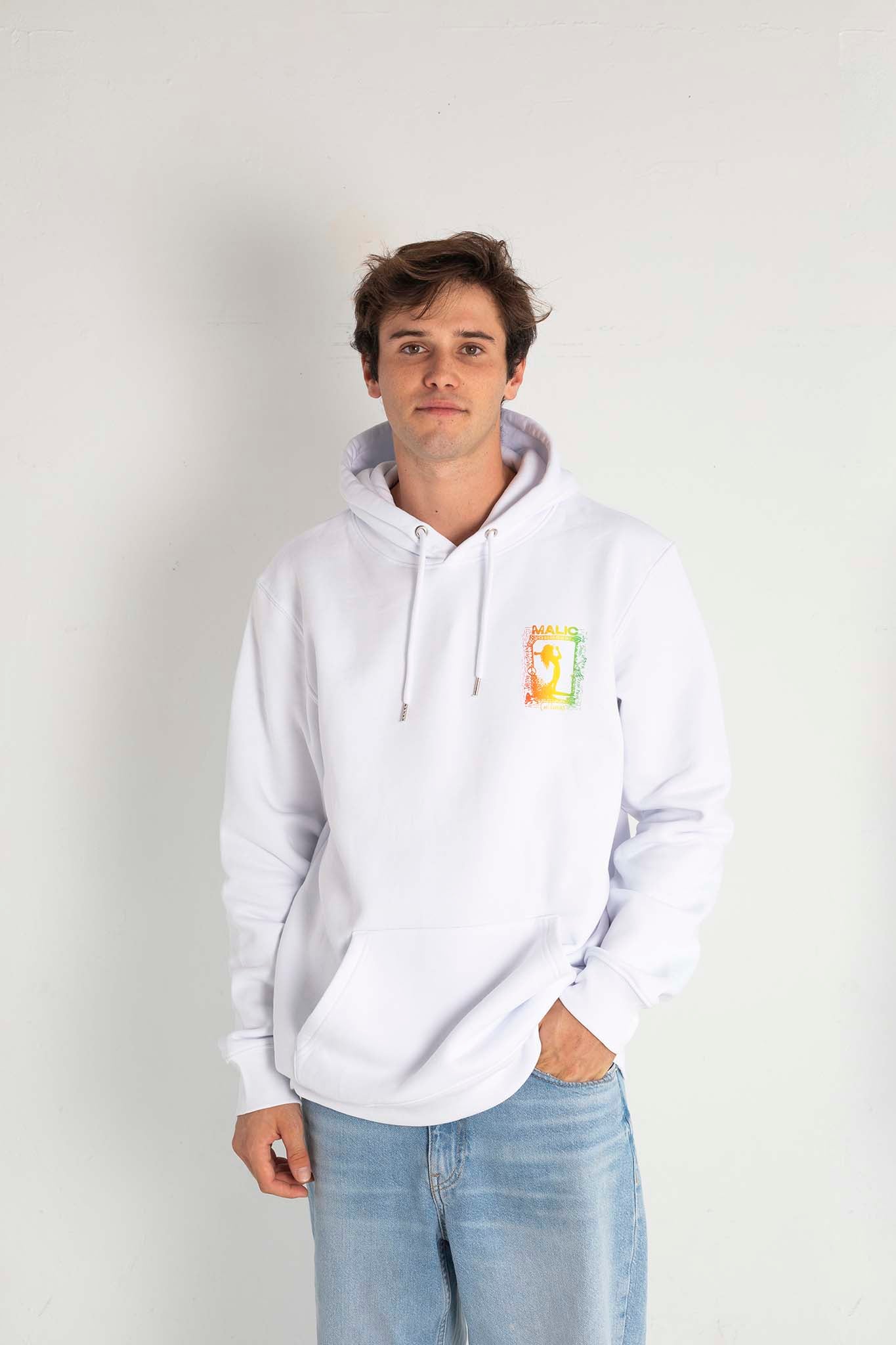 Hoodie COOL RUNNIN'S TRIBE blanca