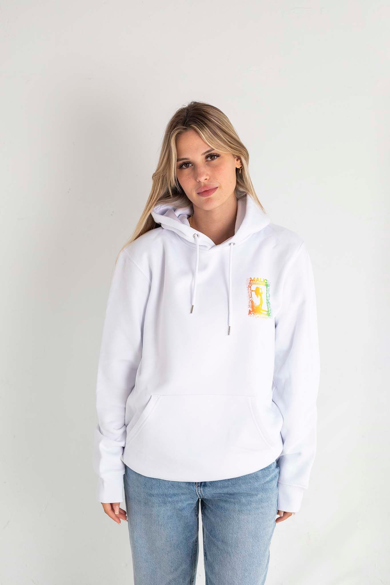 Hoodie COOL RUNNIN'S TRIBE blanca