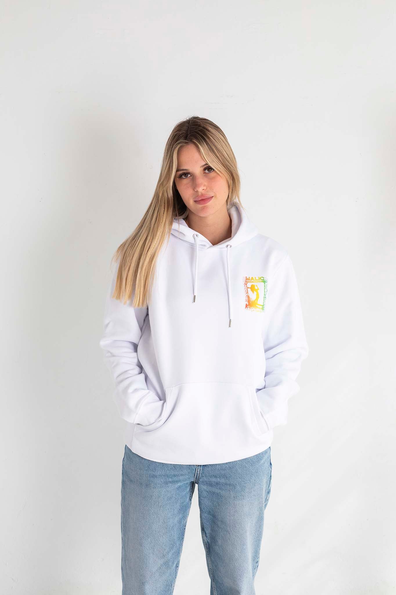 Hoodie COOL RUNNIN'S TRIBE blanca