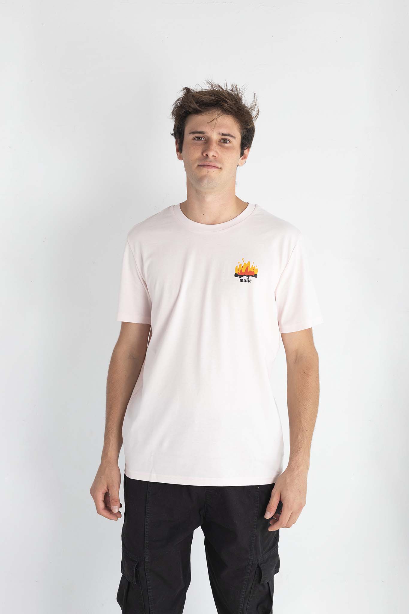 Camiseta DON'T PANIC rosa