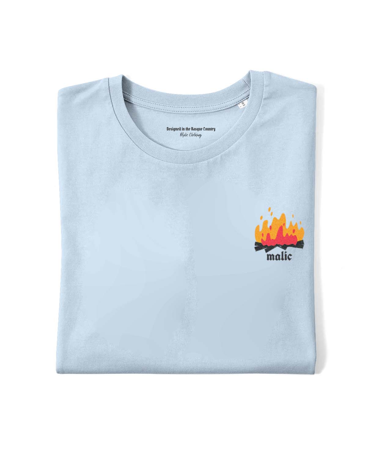 Camiseta DON'T PANIC azul cielo