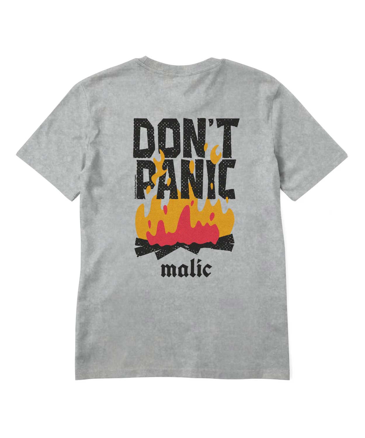 Camiseta DON'T PANIC gris vintage