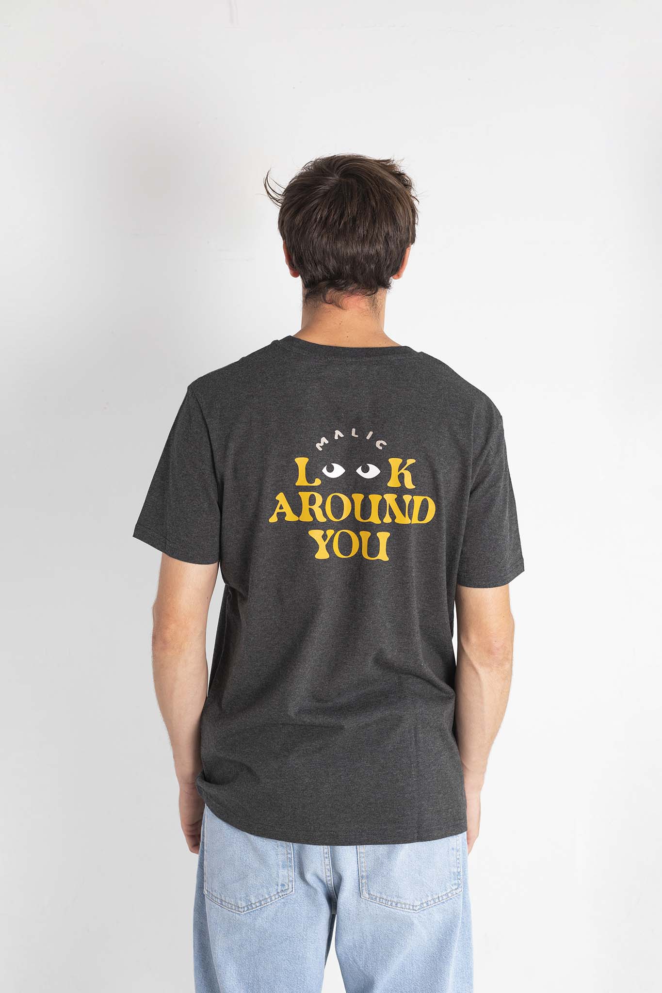 Camiseta LOOK AROUND gris mellange