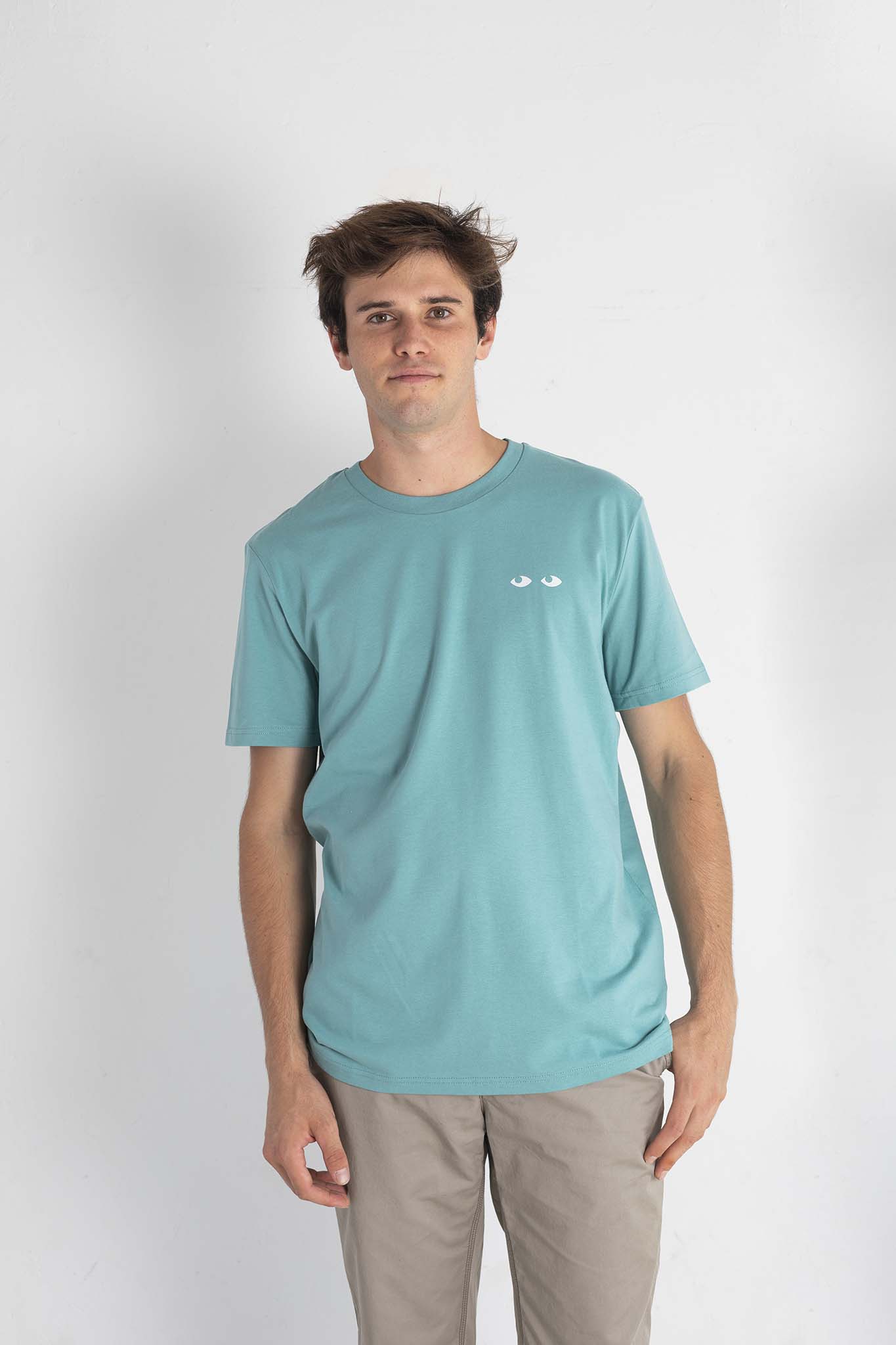 Camiseta LOOK AROUND turquesa