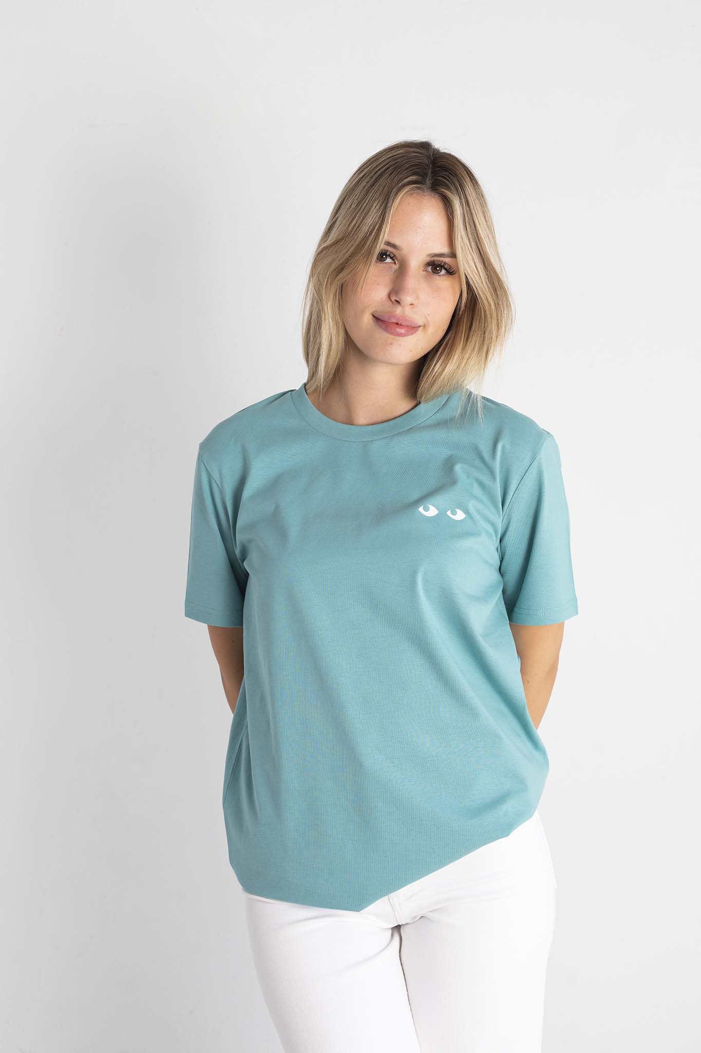 Camiseta LOOK AROUND turquesa