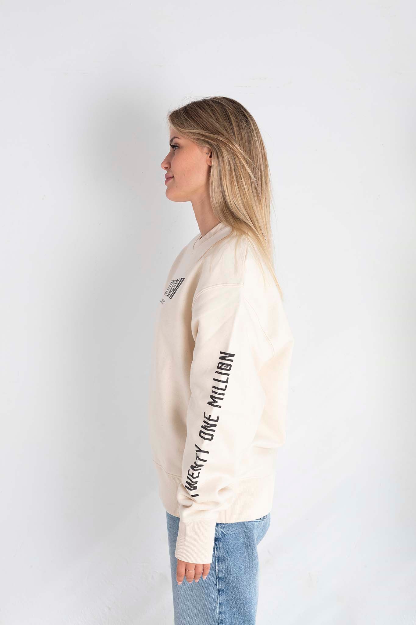 Sudadera SATOSHI beige natural