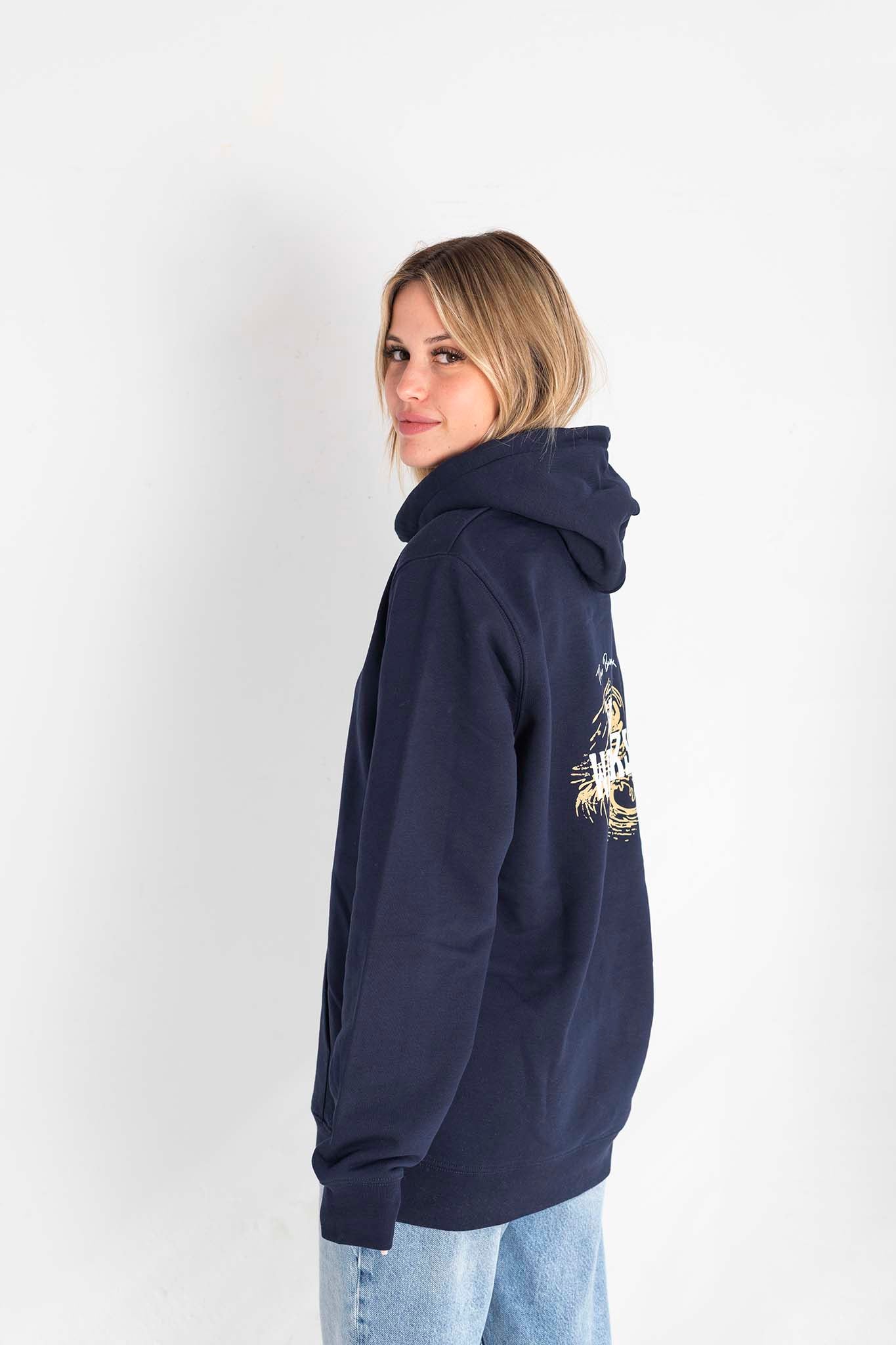 Hoodie WAVE WARRIORS azul marino