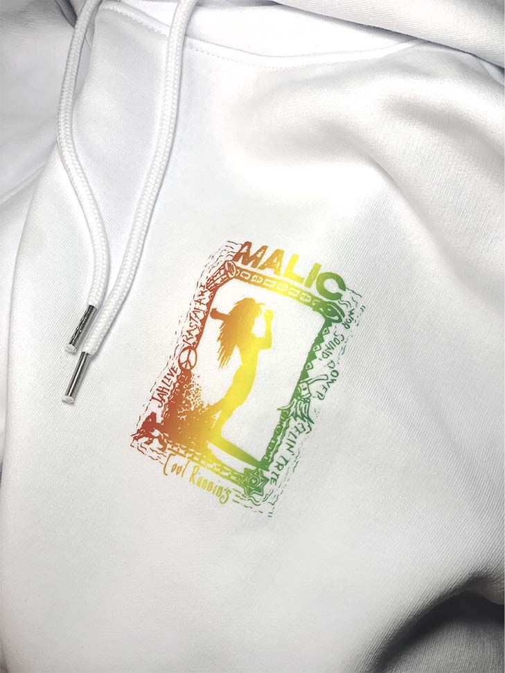 Hoodie COOL RUNNIN'S TRIBE blanca