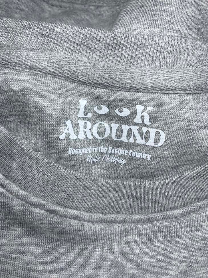 Sudadera LOOK AROUND gris mellange